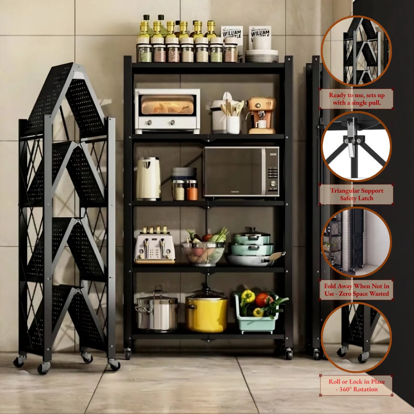 BUY 2 GET 2 FREE! 5-Shelf Heavy Duty Rack - Includes FREE Storage Boxes!