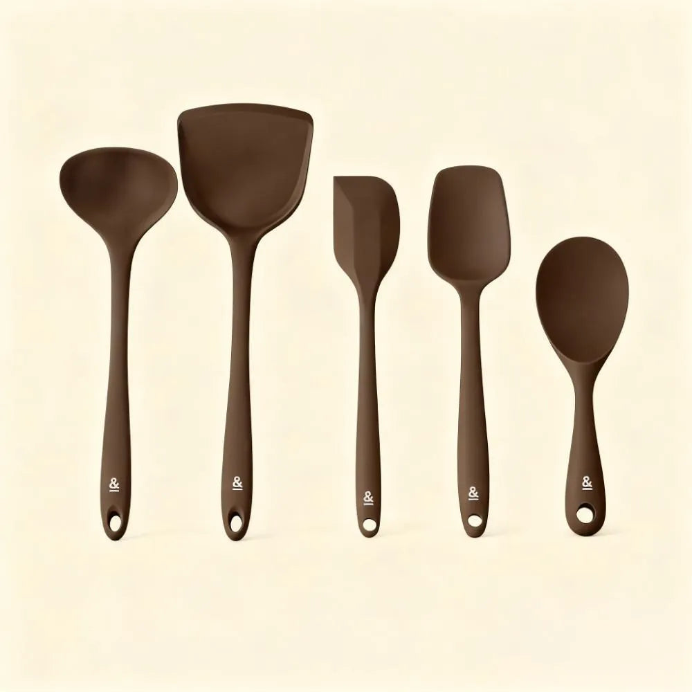 All-in-One Silicone Utensils - Easy Clean, Comfort Grip