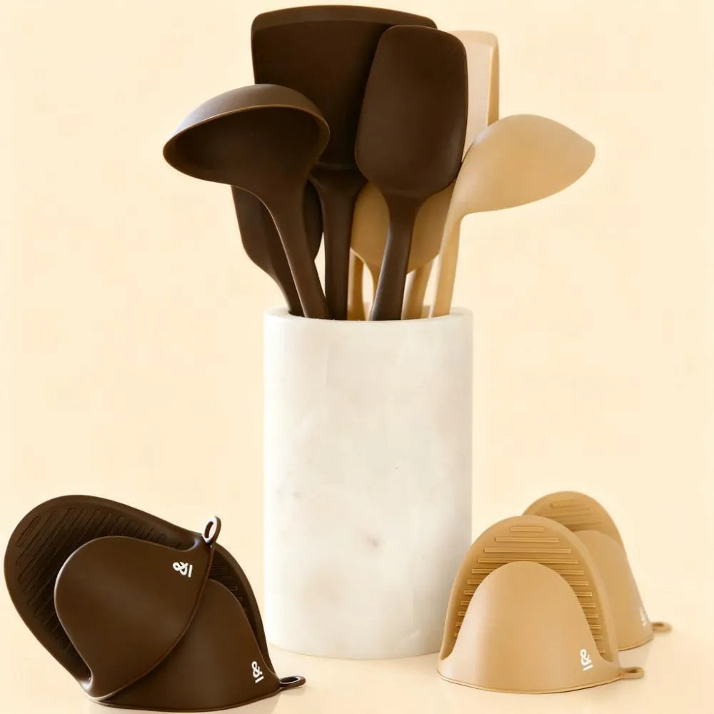 All-in-One Silicone Utensils - Easy Clean, Comfort Grip