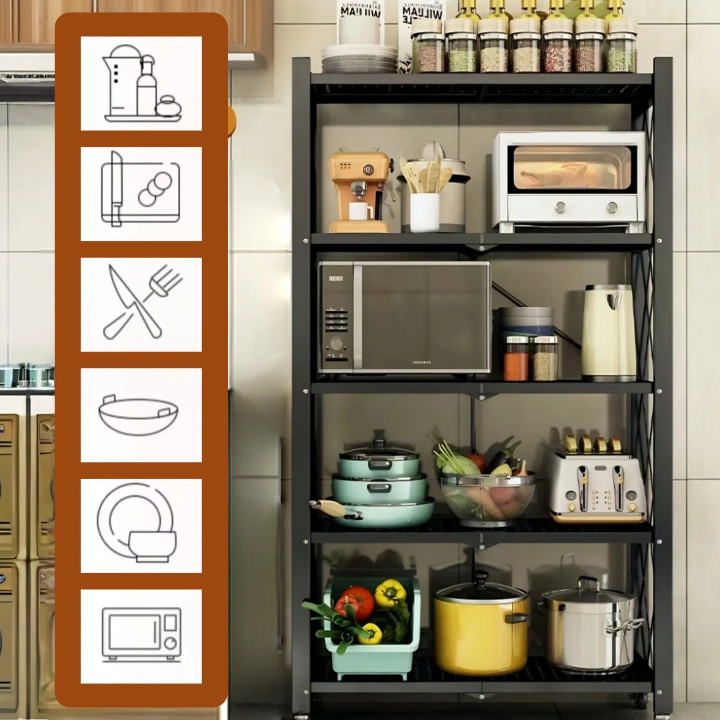 BUY 2 GET 2 FREE! 5-Shelf Heavy Duty Rack - Includes FREE Storage Boxes!