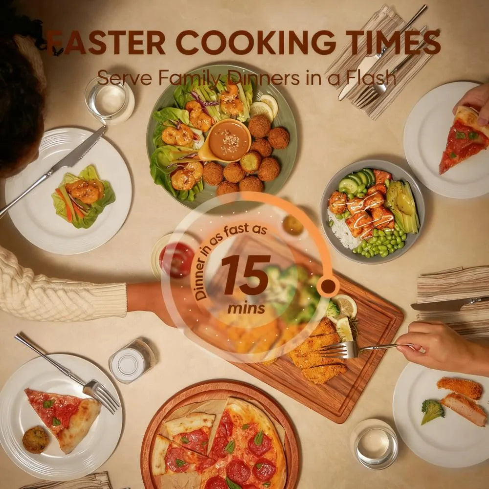 Smart Cyclone Air Fryer: 6-Quart Capacity, Healthier Low-Oil Cooking