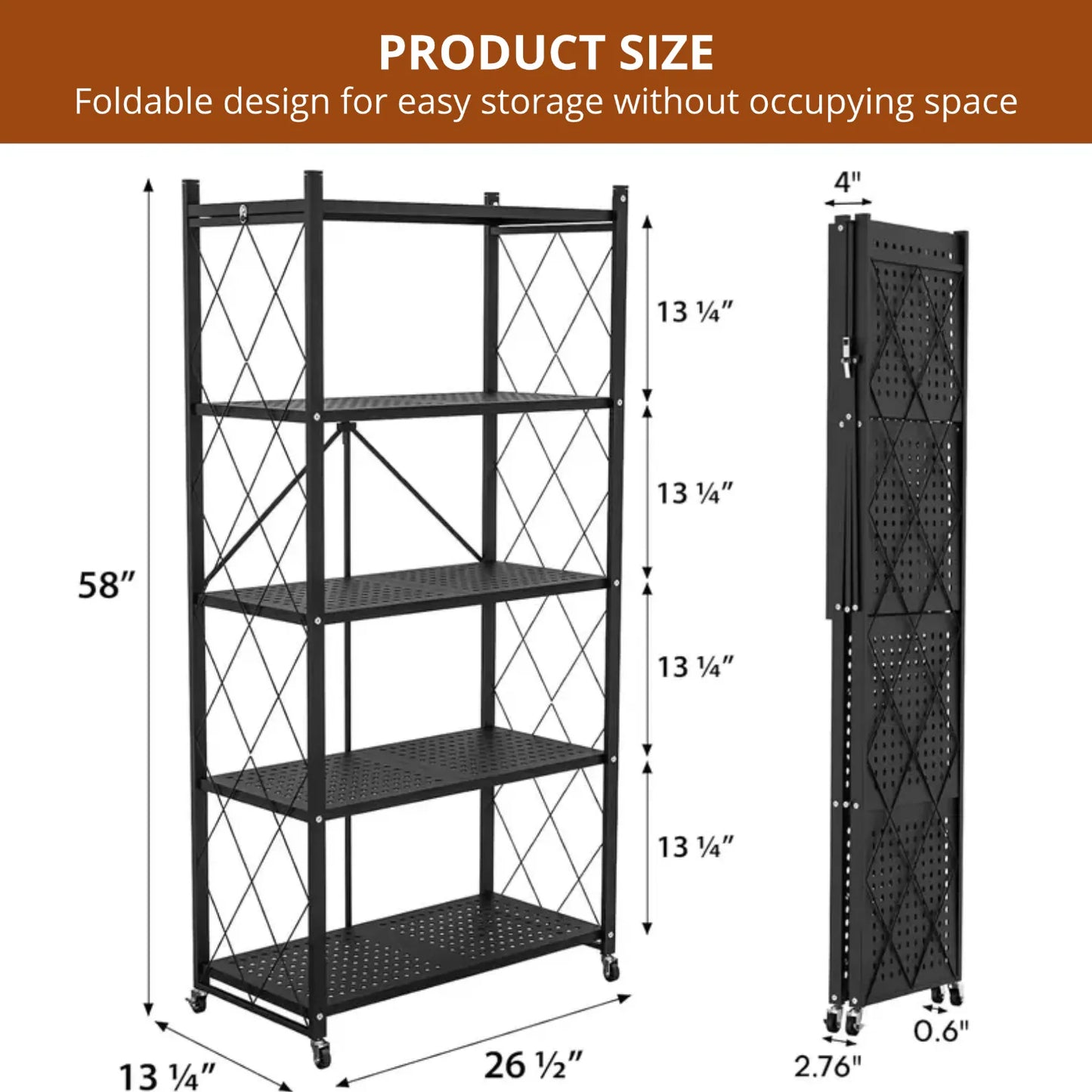 BUY 2 GET 2 FREE! 5-Shelf Heavy Duty Rack - Includes FREE Storage Boxes!
