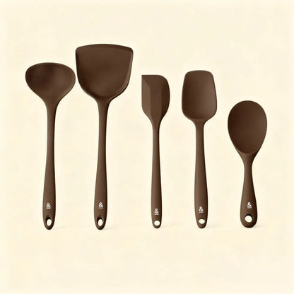 All-in-One Silicone Utensils - Easy Clean, Comfort Grip